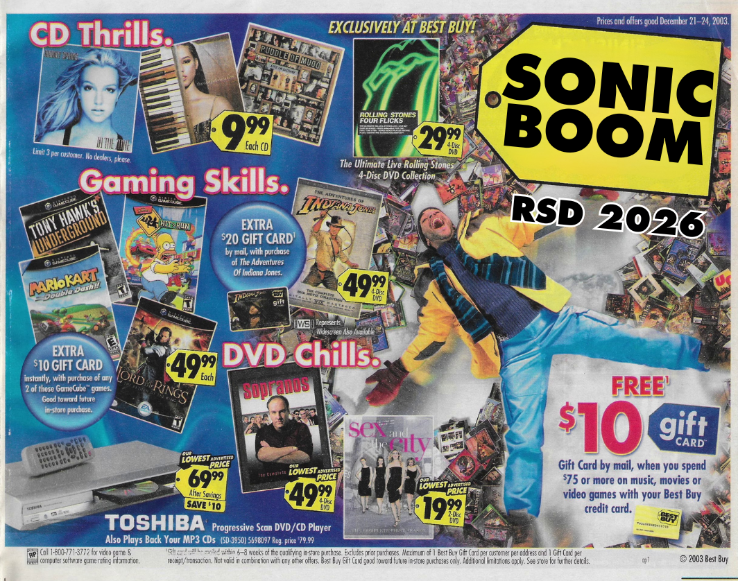 Record Store Day 2026 — Sonic boom records